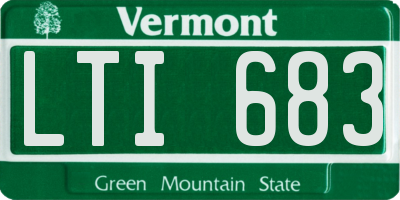 VT license plate LTI683