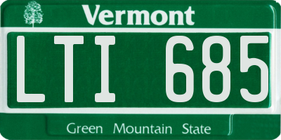 VT license plate LTI685
