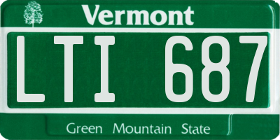 VT license plate LTI687