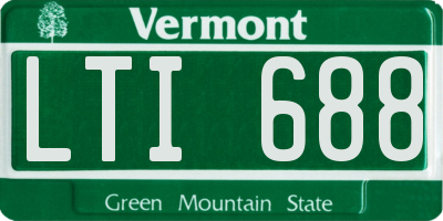 VT license plate LTI688