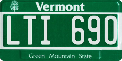 VT license plate LTI690