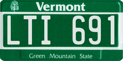 VT license plate LTI691
