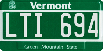 VT license plate LTI694