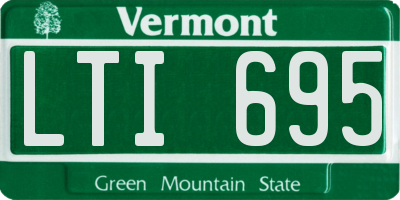 VT license plate LTI695