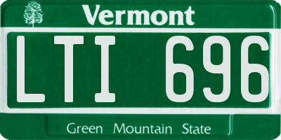 VT license plate LTI696