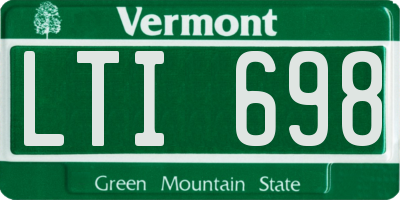 VT license plate LTI698