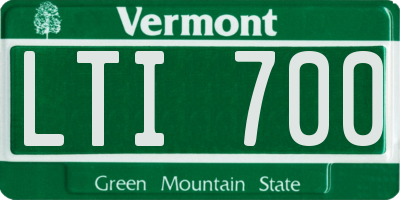 VT license plate LTI700