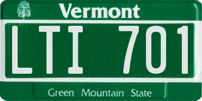 VT license plate LTI701