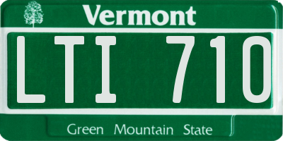 VT license plate LTI710