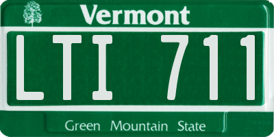 VT license plate LTI711