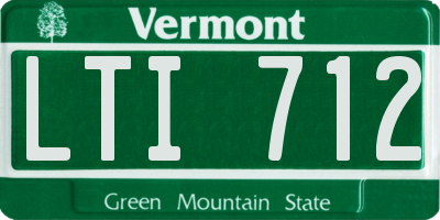 VT license plate LTI712