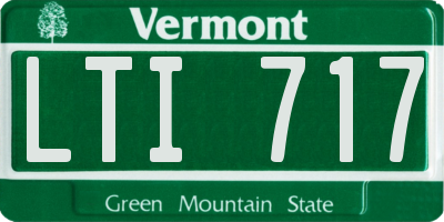 VT license plate LTI717