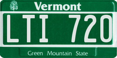 VT license plate LTI720