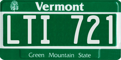 VT license plate LTI721