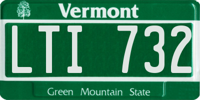 VT license plate LTI732