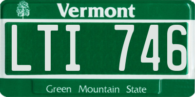 VT license plate LTI746