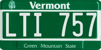 VT license plate LTI757