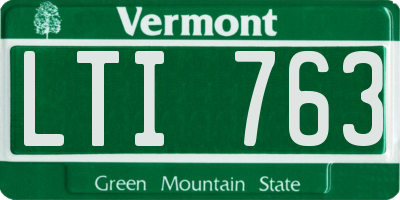 VT license plate LTI763