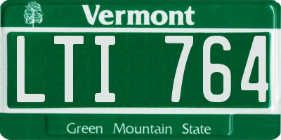 VT license plate LTI764