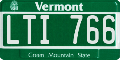 VT license plate LTI766