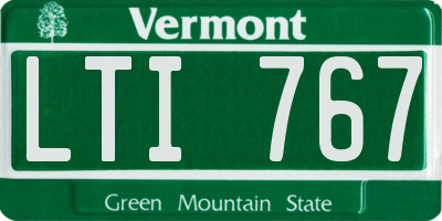 VT license plate LTI767
