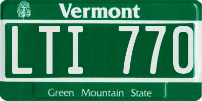 VT license plate LTI770
