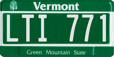 VT license plate LTI771
