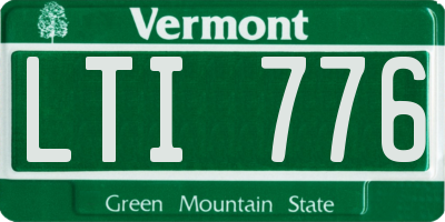 VT license plate LTI776