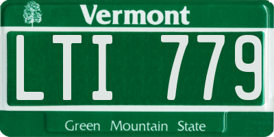 VT license plate LTI779