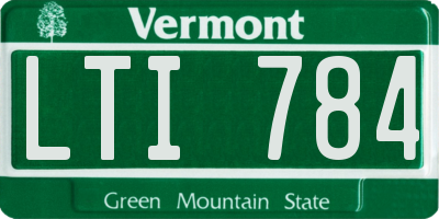 VT license plate LTI784