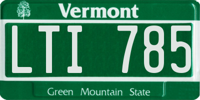 VT license plate LTI785