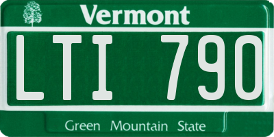 VT license plate LTI790