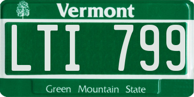 VT license plate LTI799