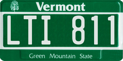 VT license plate LTI811