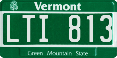 VT license plate LTI813