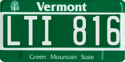 VT license plate LTI816