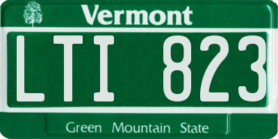 VT license plate LTI823