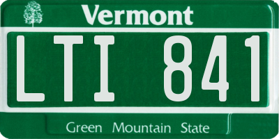 VT license plate LTI841