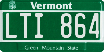 VT license plate LTI864