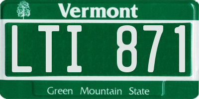 VT license plate LTI871