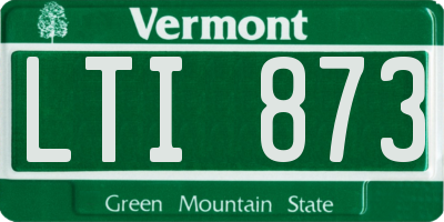 VT license plate LTI873
