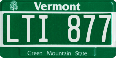 VT license plate LTI877