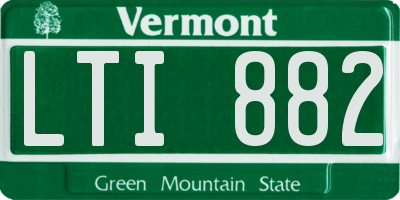 VT license plate LTI882