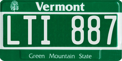 VT license plate LTI887