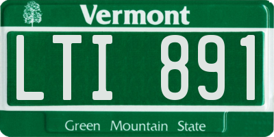 VT license plate LTI891