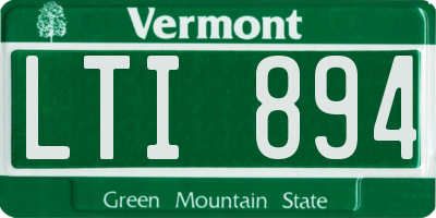 VT license plate LTI894