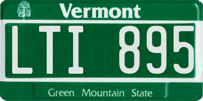 VT license plate LTI895
