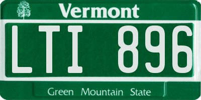 VT license plate LTI896