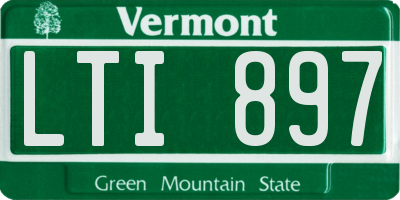VT license plate LTI897