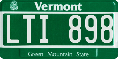 VT license plate LTI898